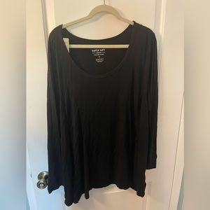 Torrid Size 4 Black Long Sleeve Super Soft Shirt (Excellent Condition!)